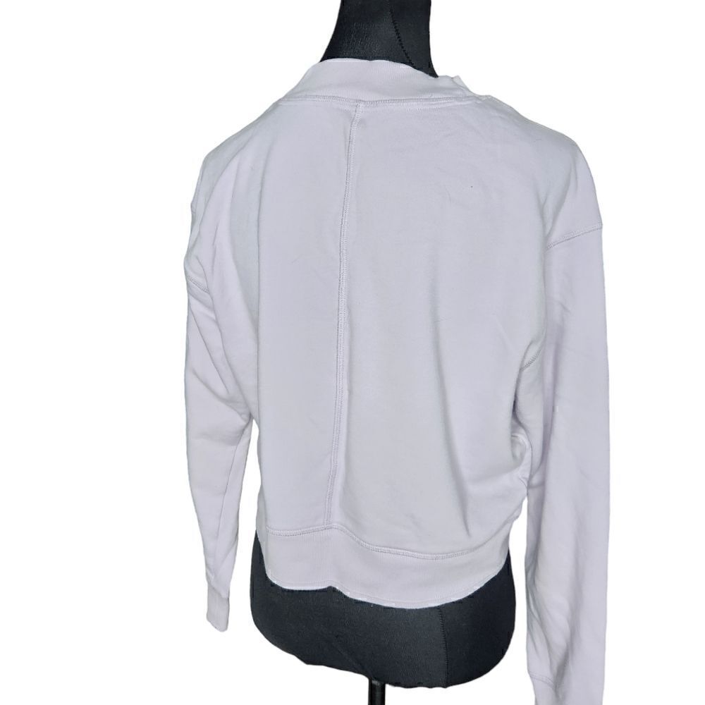 Calvin Klein Crop Sweatshirt Womens Large Purple Big Logo Performance - Picture 7 of 7